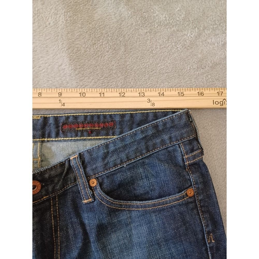 Low Rise Flare Bootcut Jeans Dark Wash Vtg Y2K Sz 30 Club AG Adriano Goldschmied - Picture 11 of 13
